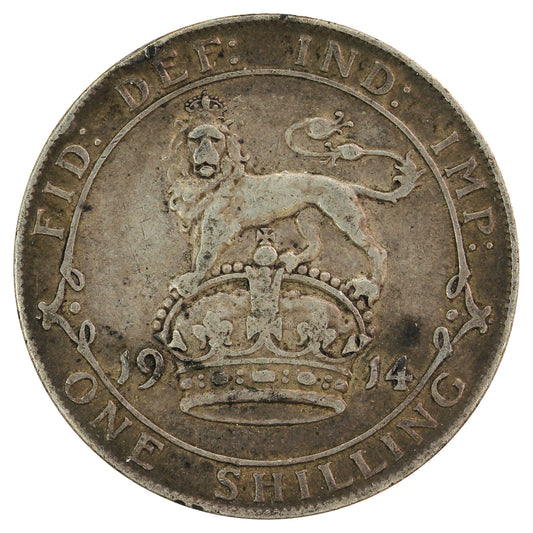 Great Britain 1914 Shilling VF-EF (VF30)