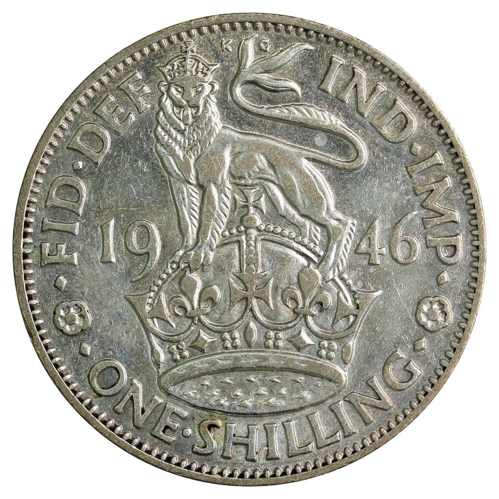 Great Britain 1946 English Crest Shilling Circulated