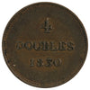 Guernsey 1830 4 Doubles Very Fine (VF20)