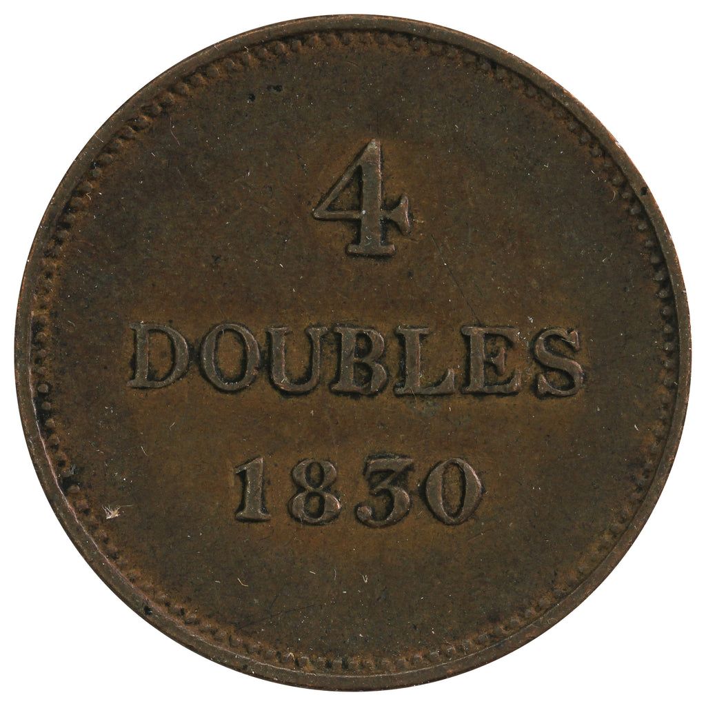 Guernsey 1830 4 Doubles Very Fine (VF20)