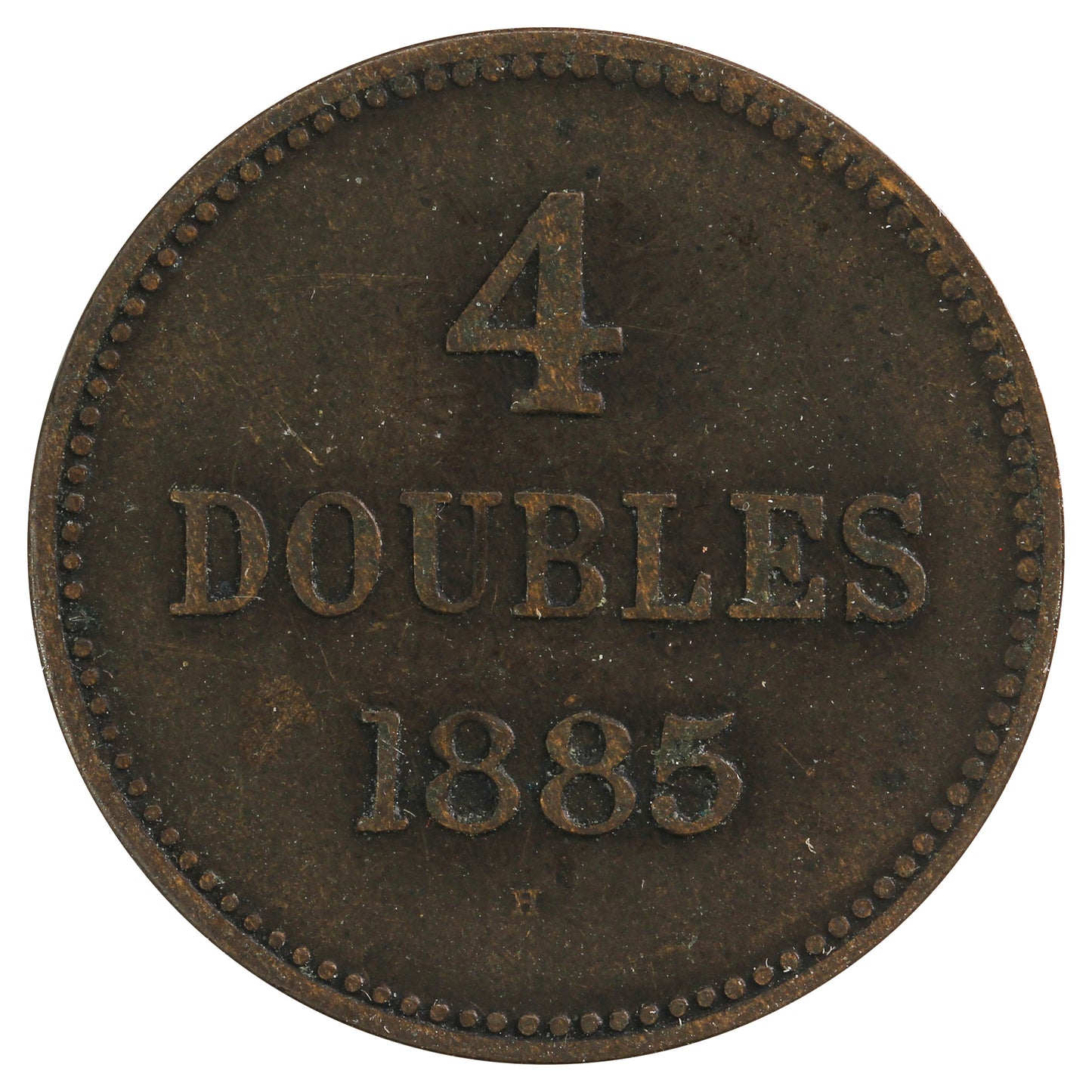 Guernsey 1885H 4 Doubles Very Fine (VF20)