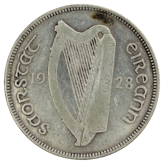 Ireland 1928 1/2 Crown Fine (F-12)