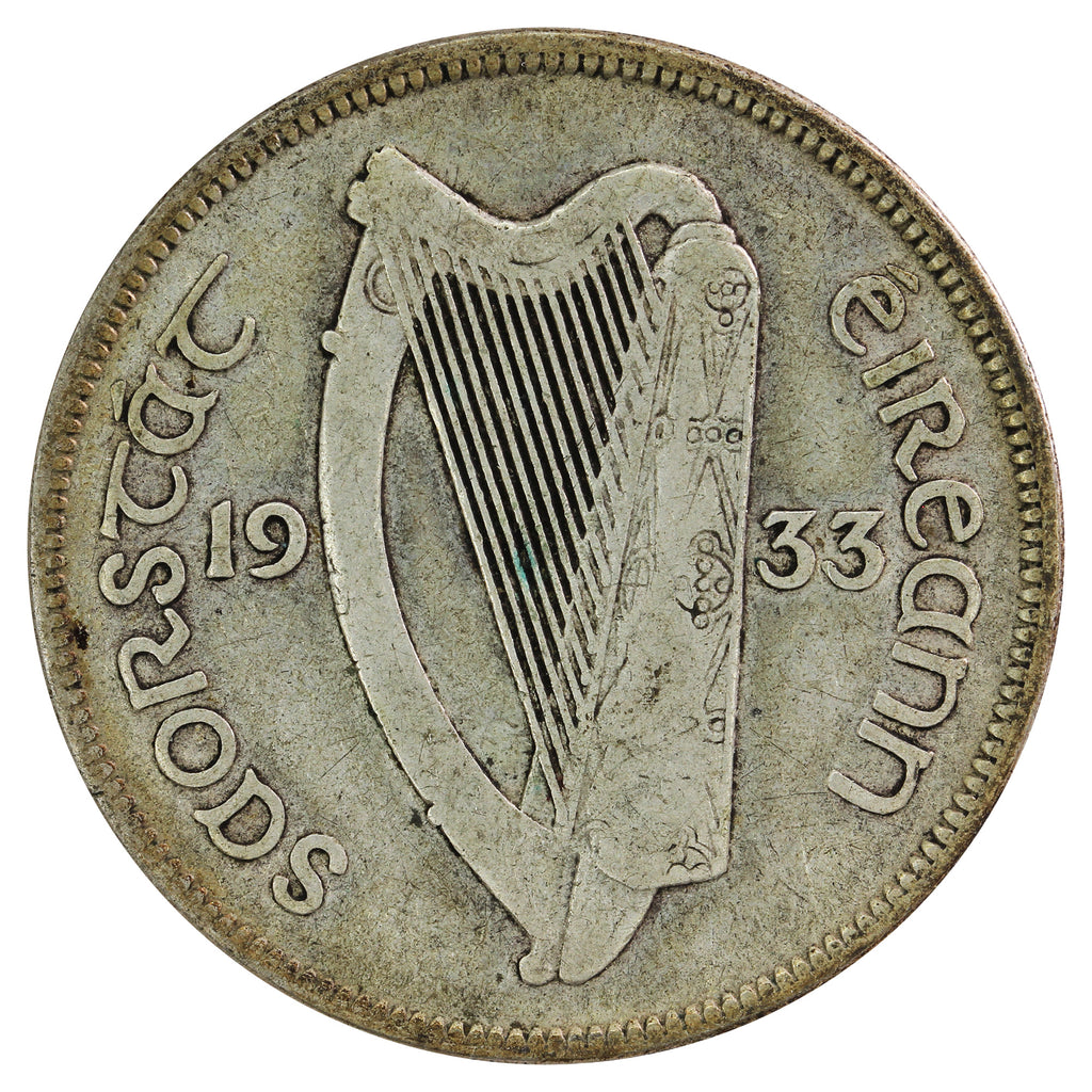 Ireland 1933 1/2 Crown Fine (F-12)