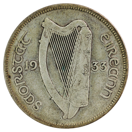 Ireland 1933 1/2 Crown Fine (F-12)