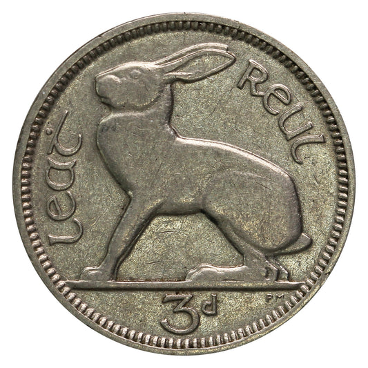 Ireland 1934 3 Pence VF-EF (VF-30)
