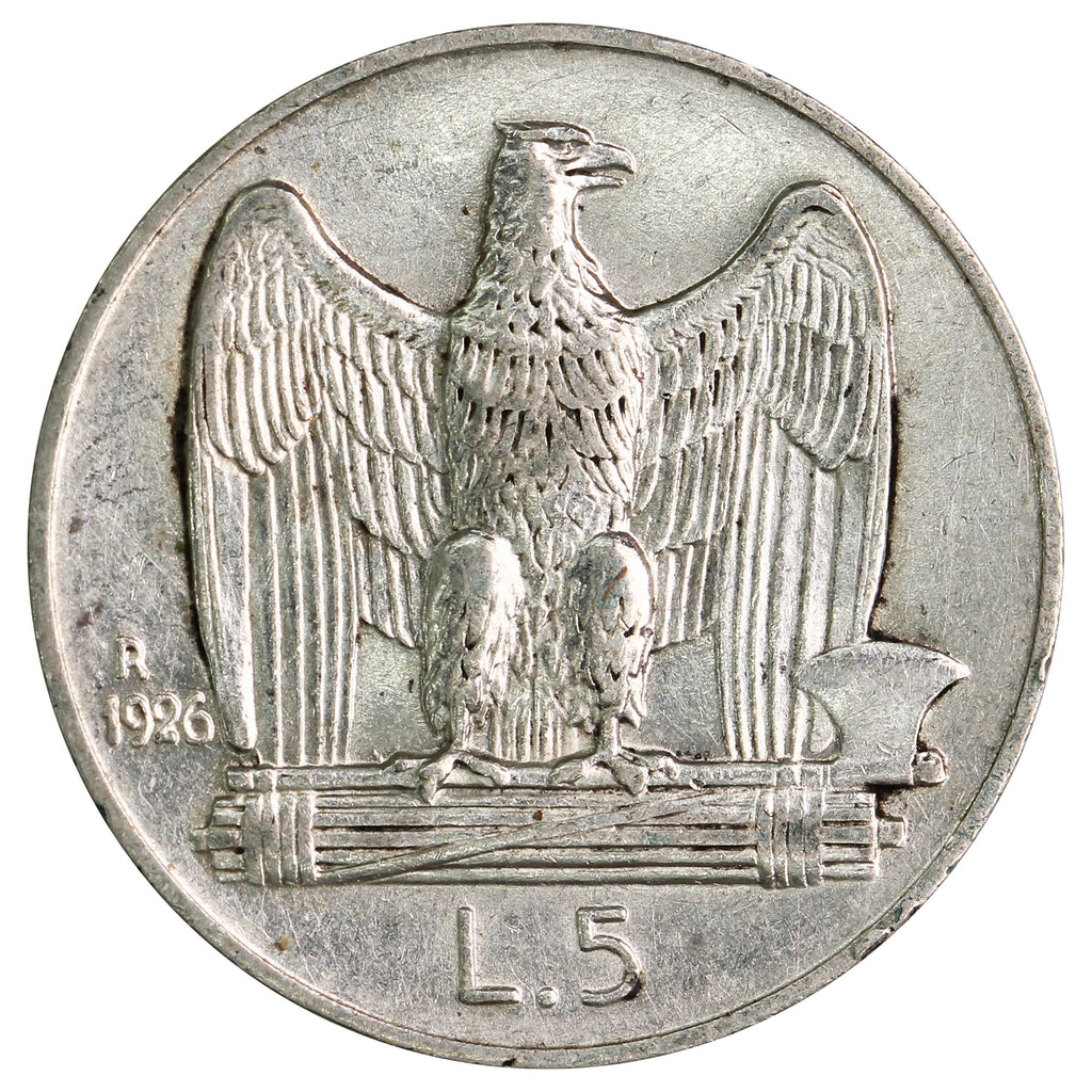 Italy 1926R 5 Lire Extra Fine (EF40)