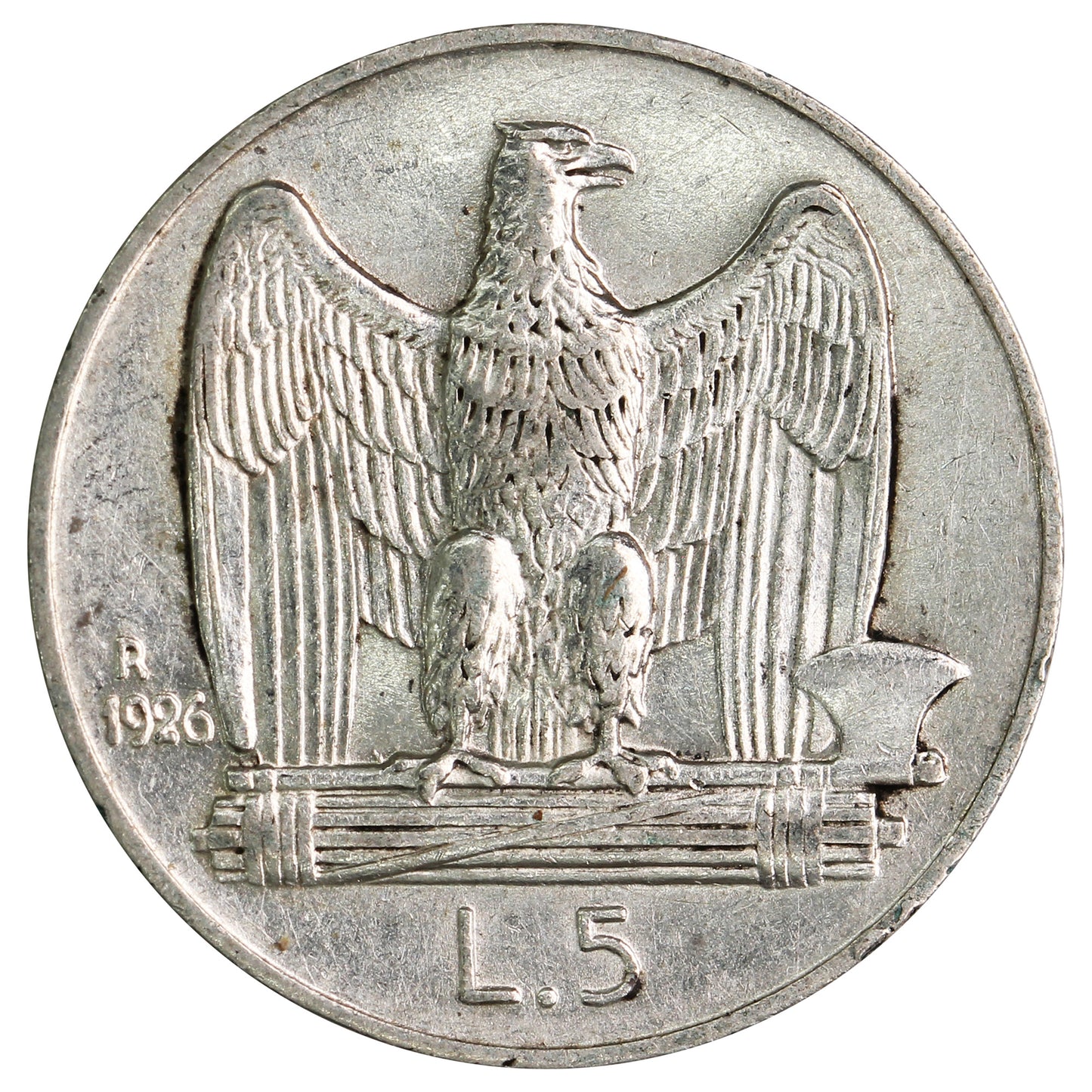 Italy 1926R 5 Lire Extra Fine (EF40)