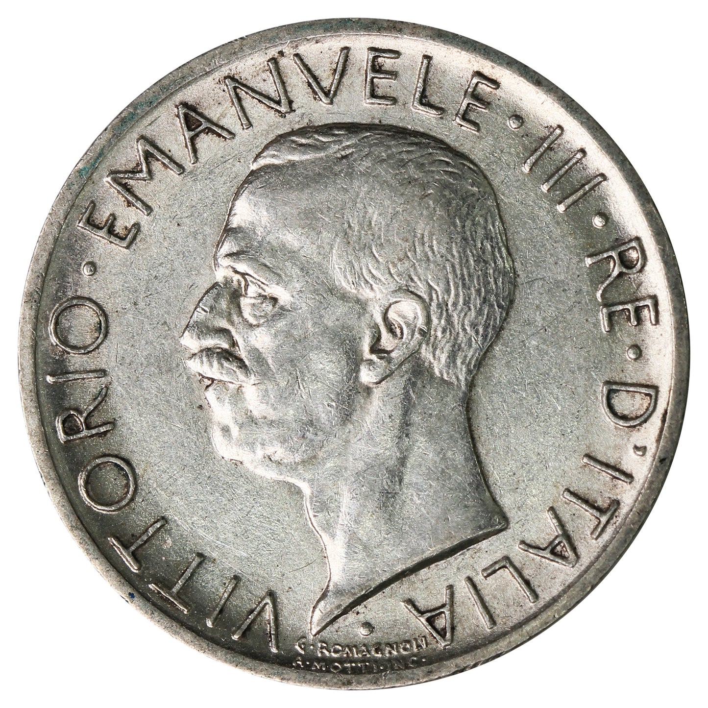Italy 1927R 5 Lire Uncirculated (MS60)