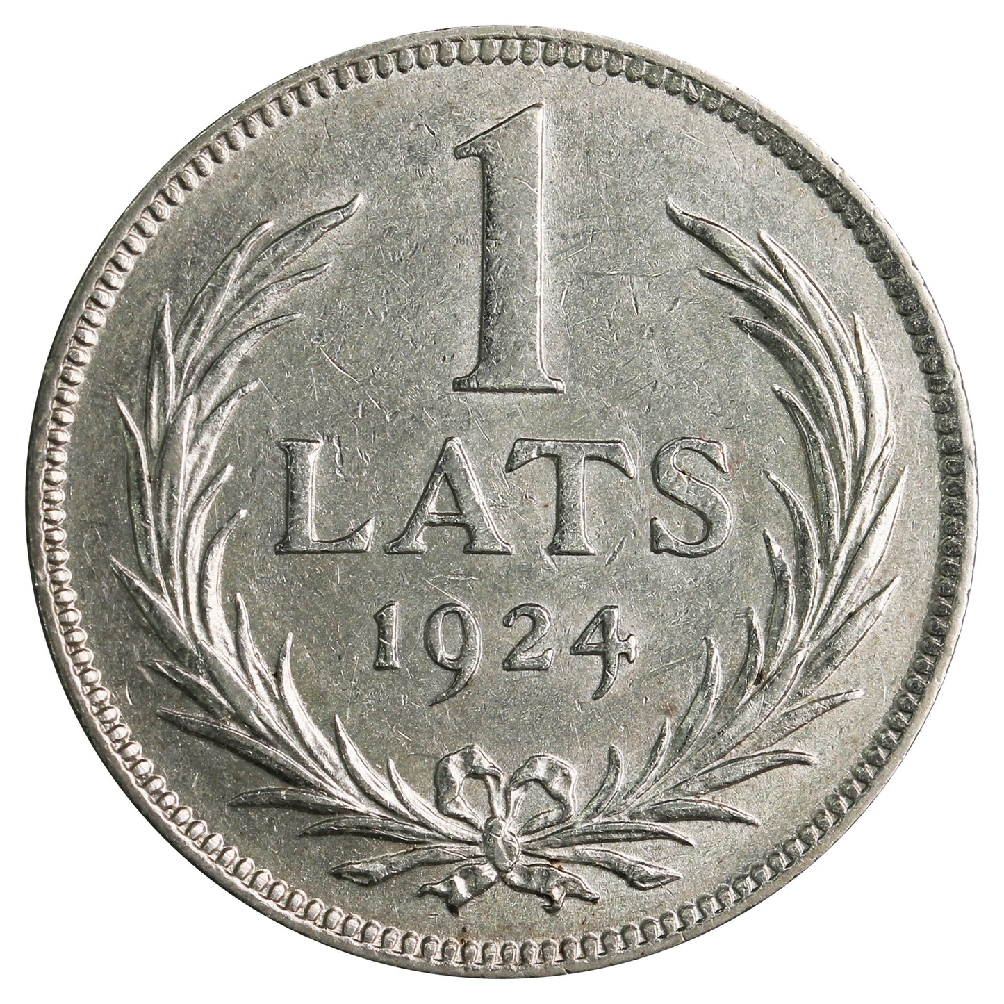 Latvia 1924 1 Lats Uncirculated (MS60)