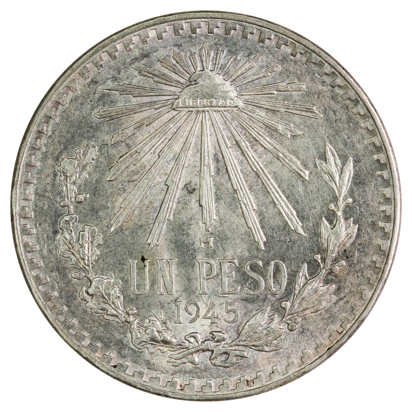 Mexico 1945 Peso Brilliant Uncirculated (MS63)