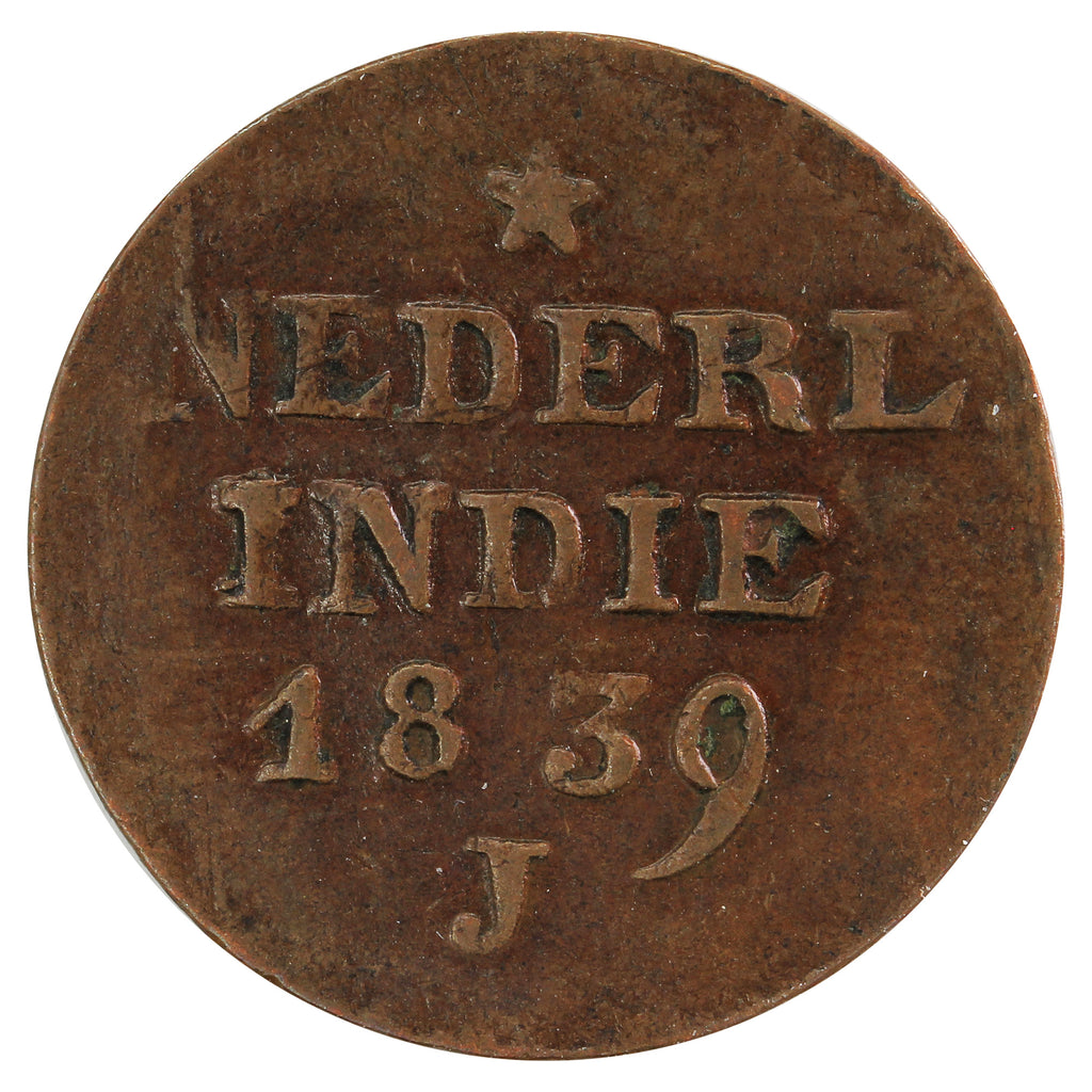 Netherlands East Indies 1839J 2 Cents Very Fine (VF20)