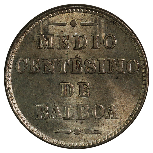 Panama 1907 1/2 Centesimo UNC+ (MS-62)