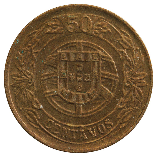 Portugal 1926 50 Centavos Almost Uncirculated (AU-50)