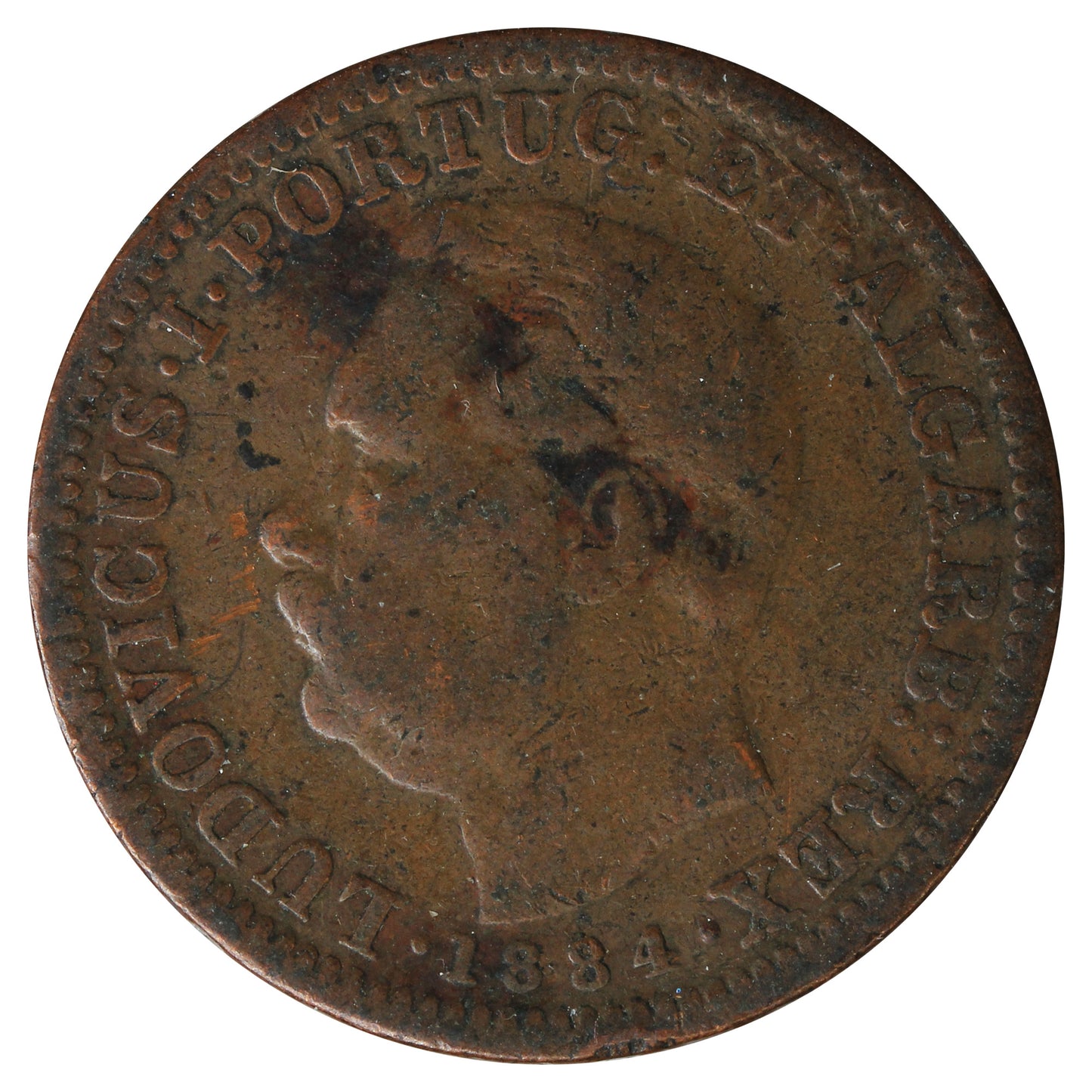 Portuguese India 1884 1/4 Tanga Fine (F12)