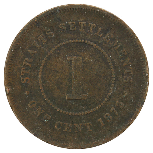 Straits Settlements 1873 Cent Very Good (VG8)