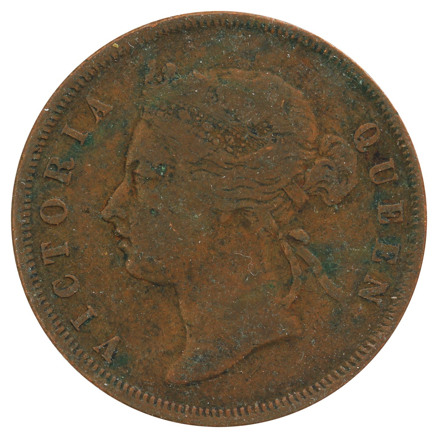 Straits Settlements 1889 Cent F-VF (F15)