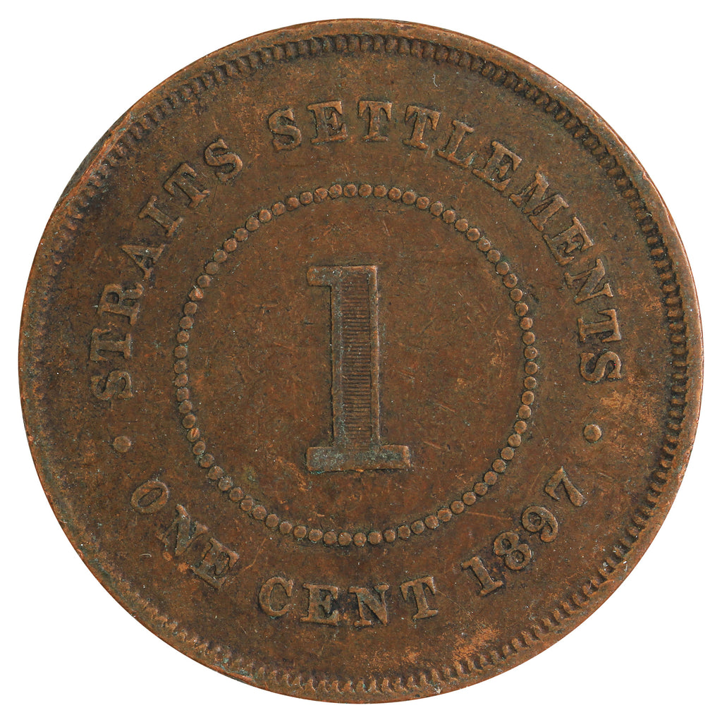 Straits Settlements 1897 Cent Very Fine (VF20)