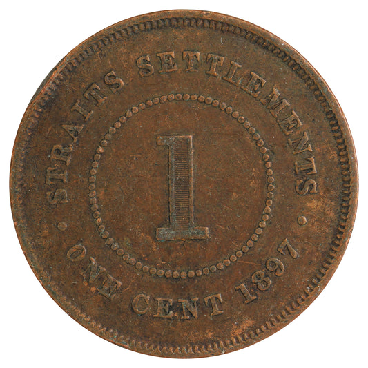 Straits Settlements 1897 Cent Very Fine (VF20)