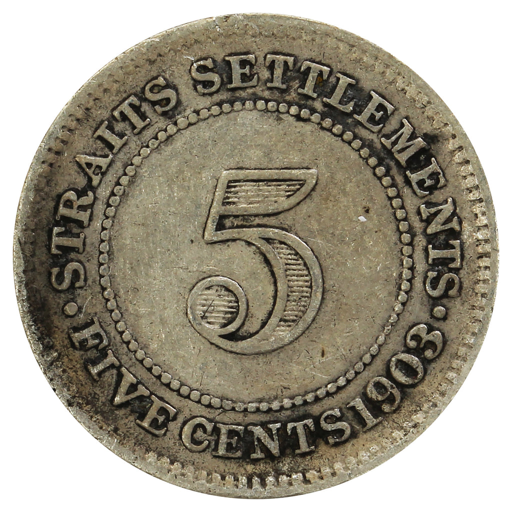 Straits Settlements 1903 5 Cents Fine (F12)