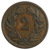 Switzerland 1866B 2 Rappen Very Fine (VF20)
