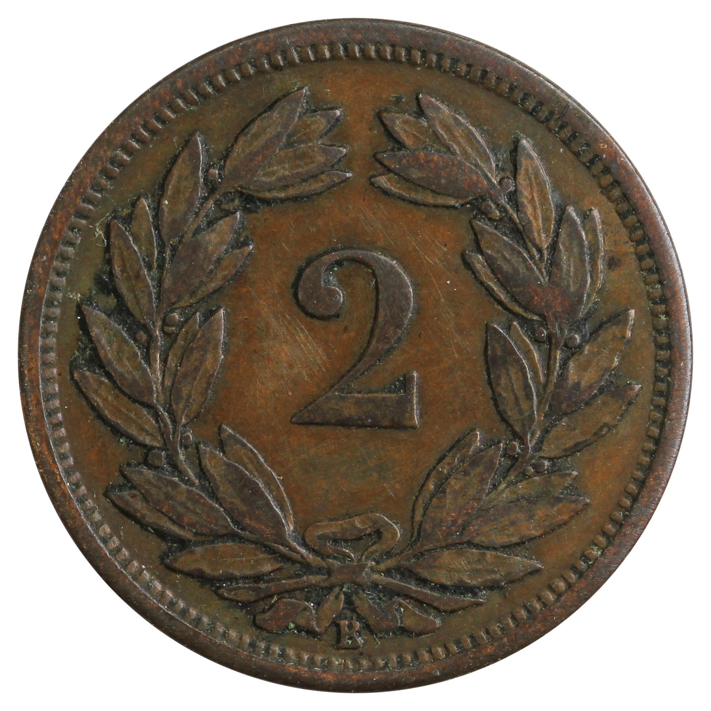 Switzerland 1866B 2 Rappen Very Fine (VF20)