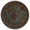 Switzerland 1866B 2 Rappen F-VF (F15)