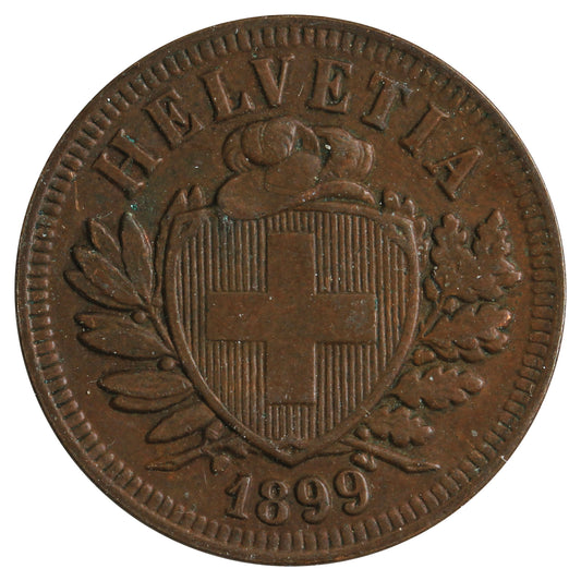 Switzerland 1899B 2 Rappen Very Fine (VF20)