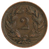 Switzerland 1900B 2 Rappen VF-EF (VF30)