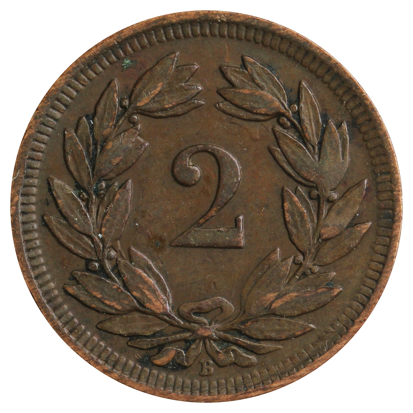 Switzerland 1900B 2 Rappen VF-EF (VF30)