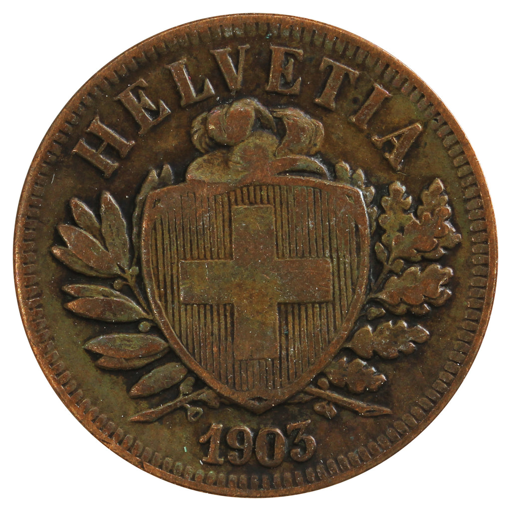 Switzerland 1903B 2 Rappen F-VF (F15)