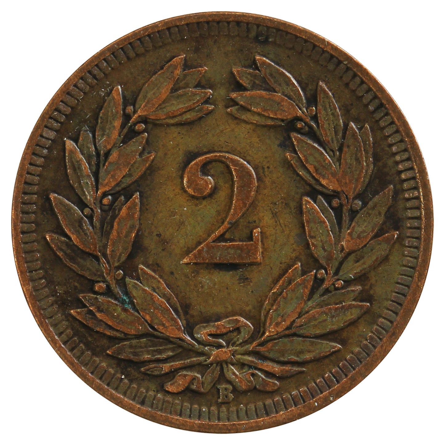 Switzerland 1903B 2 Rappen F-VF (F15)