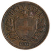 Switzerland 1907B 2 Rappen Very Fine (VF20)