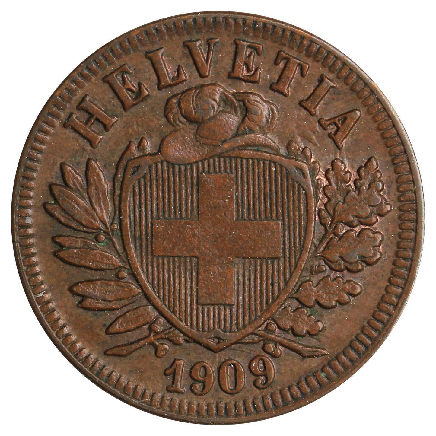 Switzerland 1909B 2 Rappen Extra Fine (EF40)