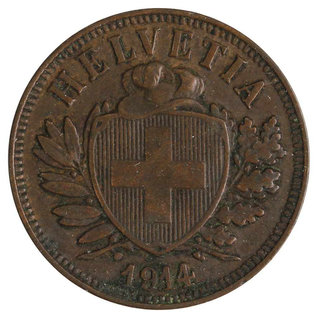 Switzerland 1914B 2 Rappen Very Fine (VF20)