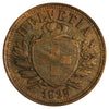 Switzerland 1929B 2 Rappen Almost Uncirculated (AU50)