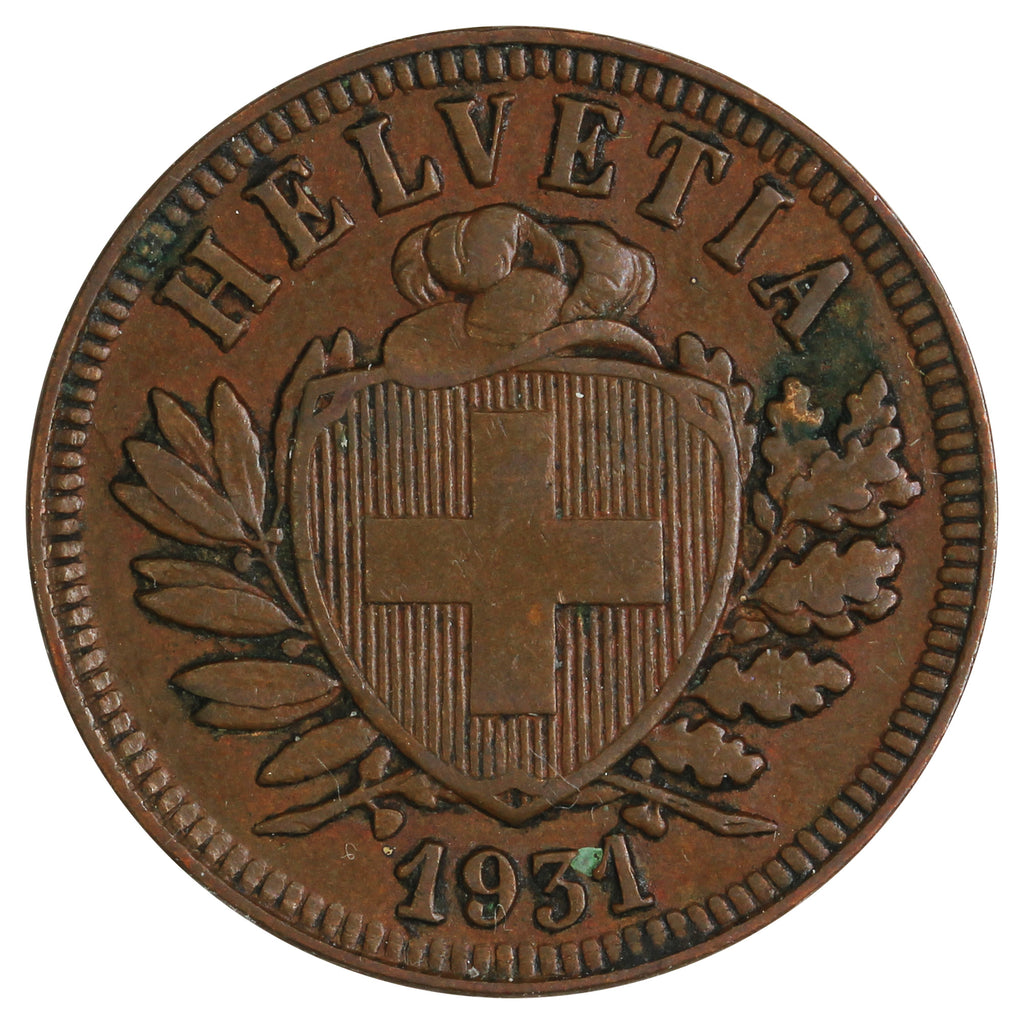 Switzerland 1931B 2 Rappen Extra Fine (EF40)
