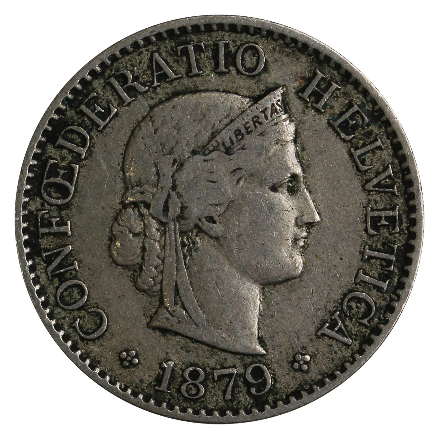 Switzerland 1879B 5 Rappen Very Fine (VF20)