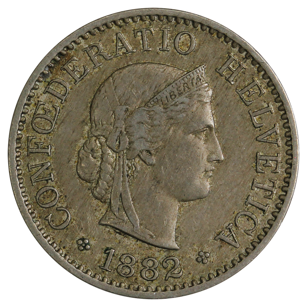 Switzerland 1882B 5 Rappen Extra Fine (EF40)