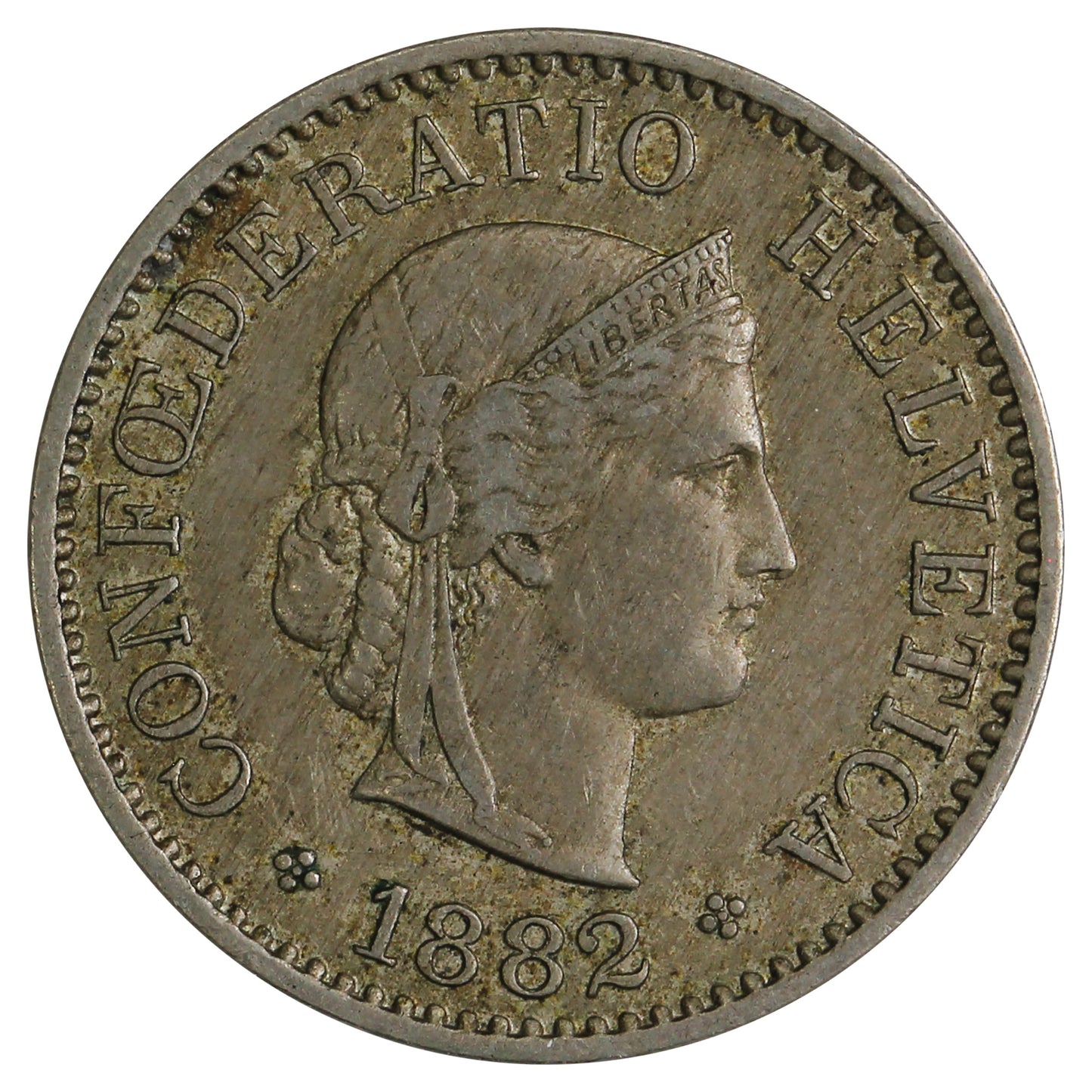 Switzerland 1882B 5 Rappen Extra Fine (EF40)