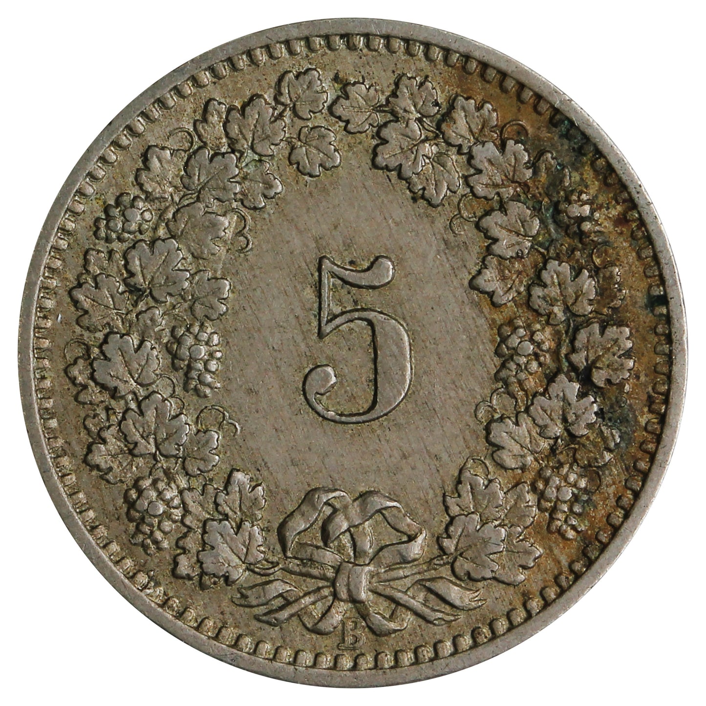 Switzerland 1882B 5 Rappen Extra Fine (EF40)