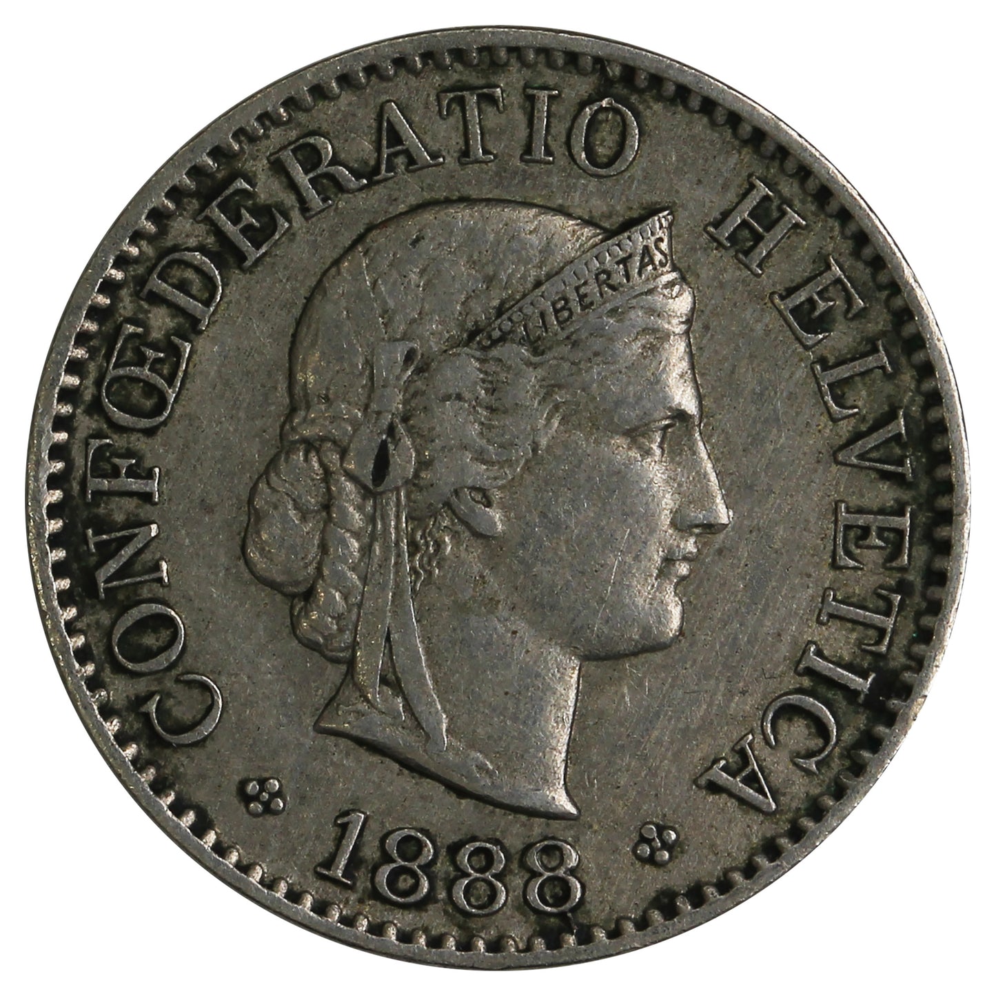 Switzerland 1888B 5 Rappen Extra Fine (EF40)