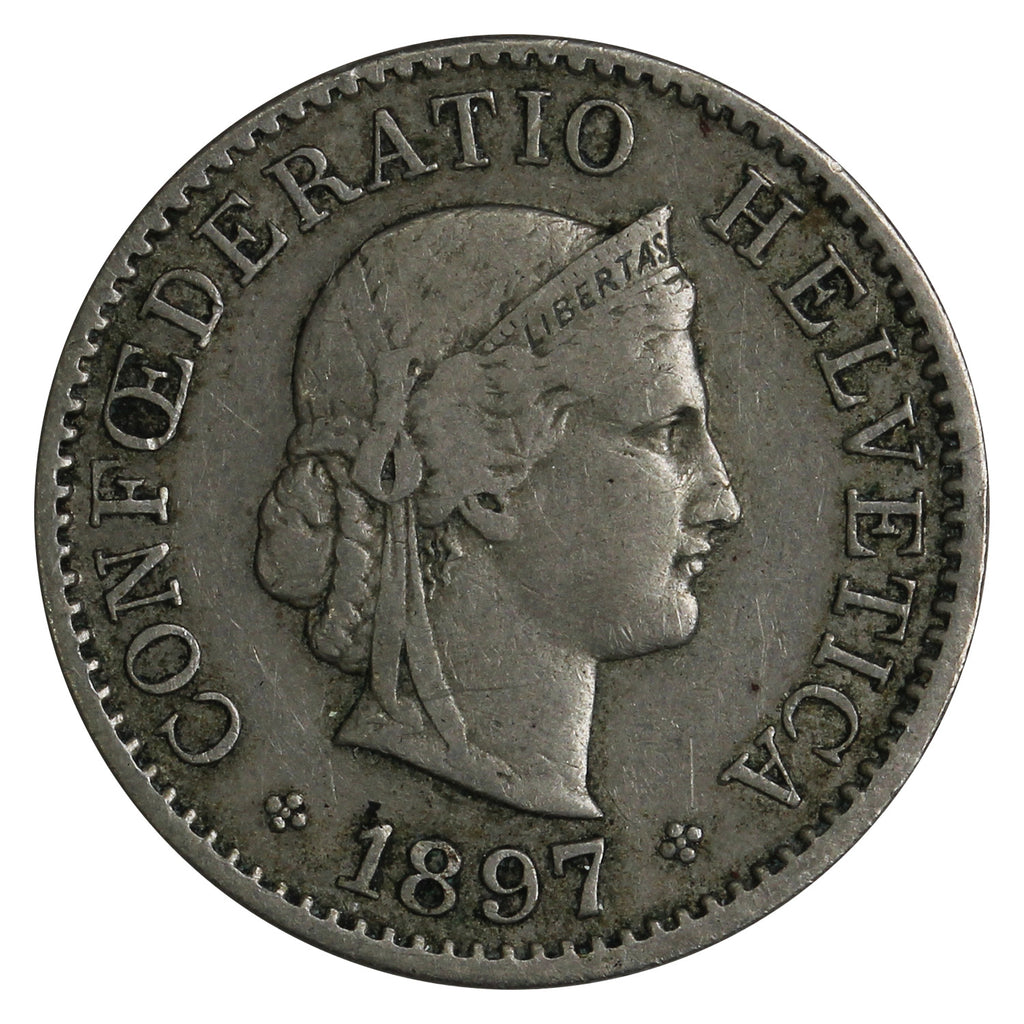 Switzerland 1897B 5 Rappen Very Fine (VF20)