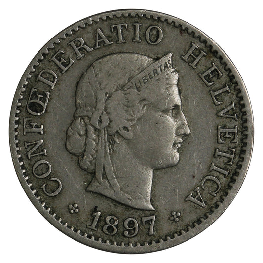 Switzerland 1897B 5 Rappen Very Fine (VF20)