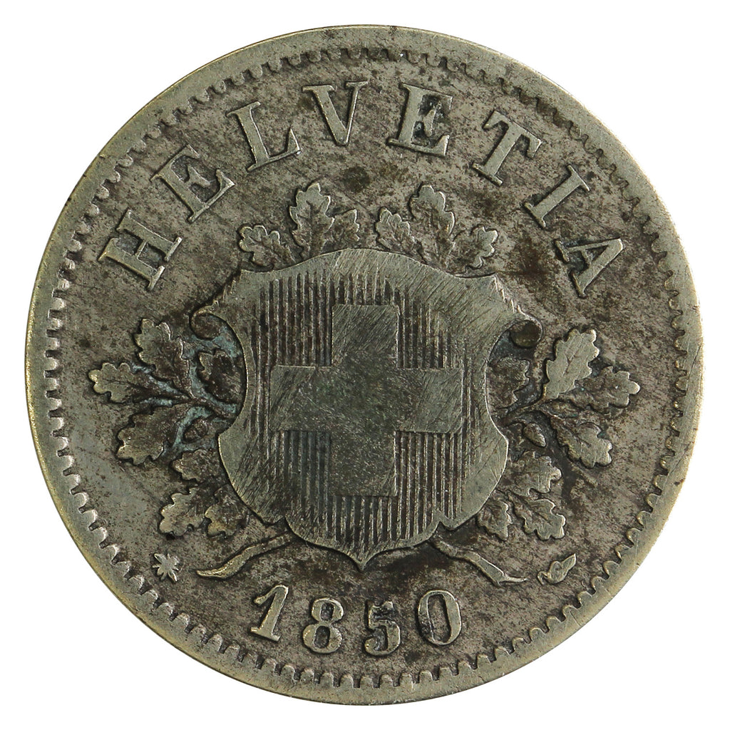 Switzerland 1850BB 10 Rappen Fine (F12)