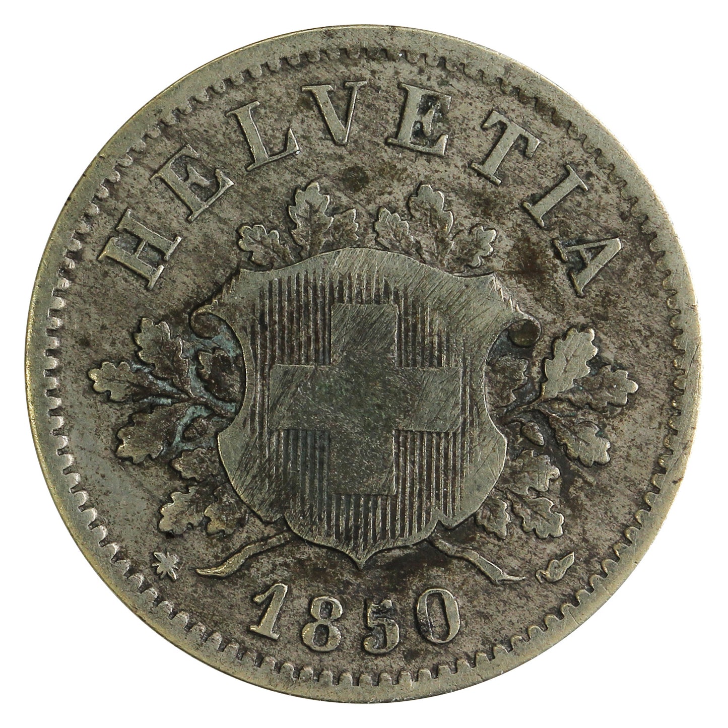 Switzerland 1850BB 10 Rappen Fine (F12)