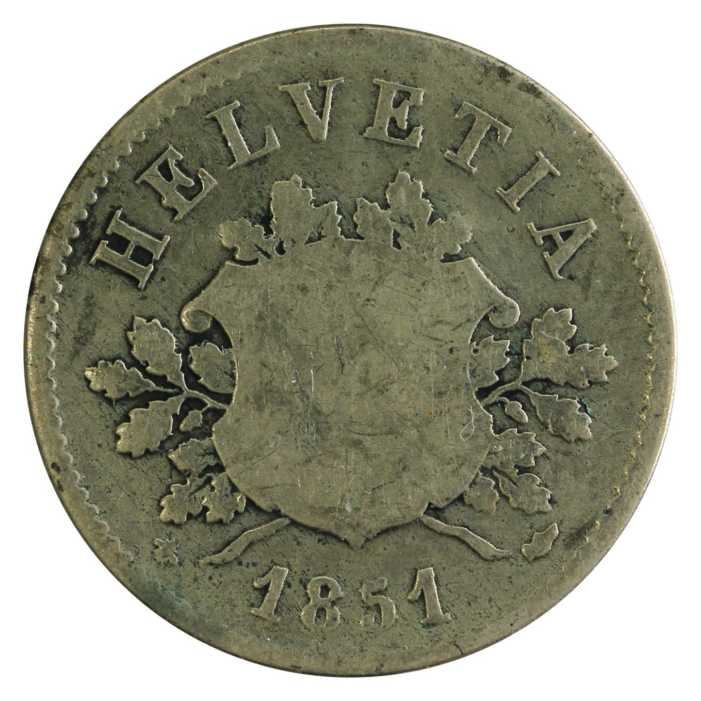 Switzerland 1851BB 10 Rappen Very Good (VG8)