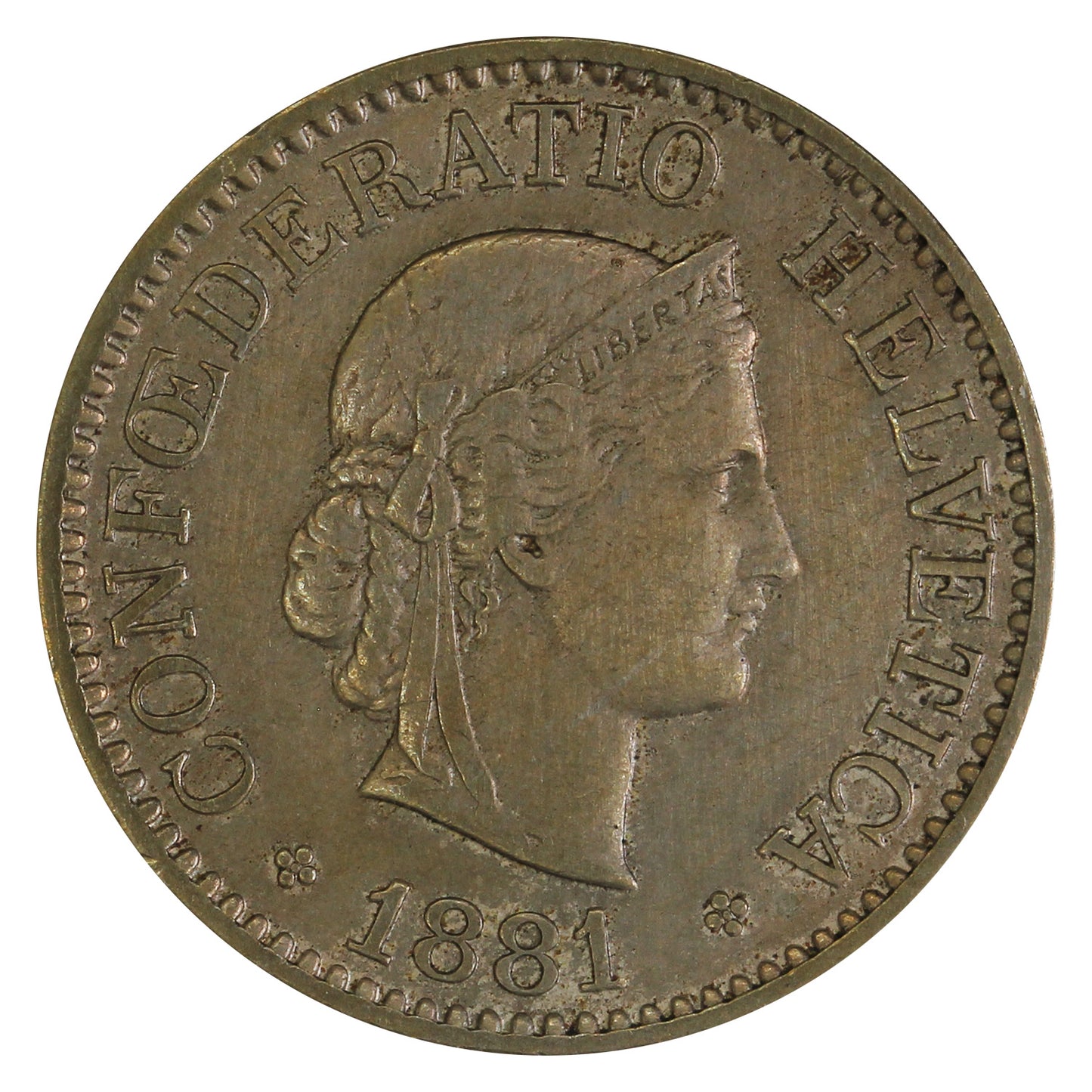 Switzerland 1881B 10 Rappen VF-EF (VF30)