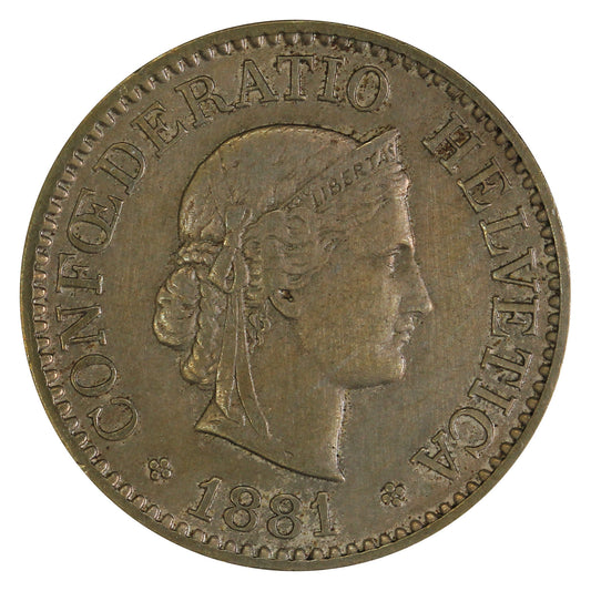 Switzerland 1881B 10 Rappen VF-EF (VF30)