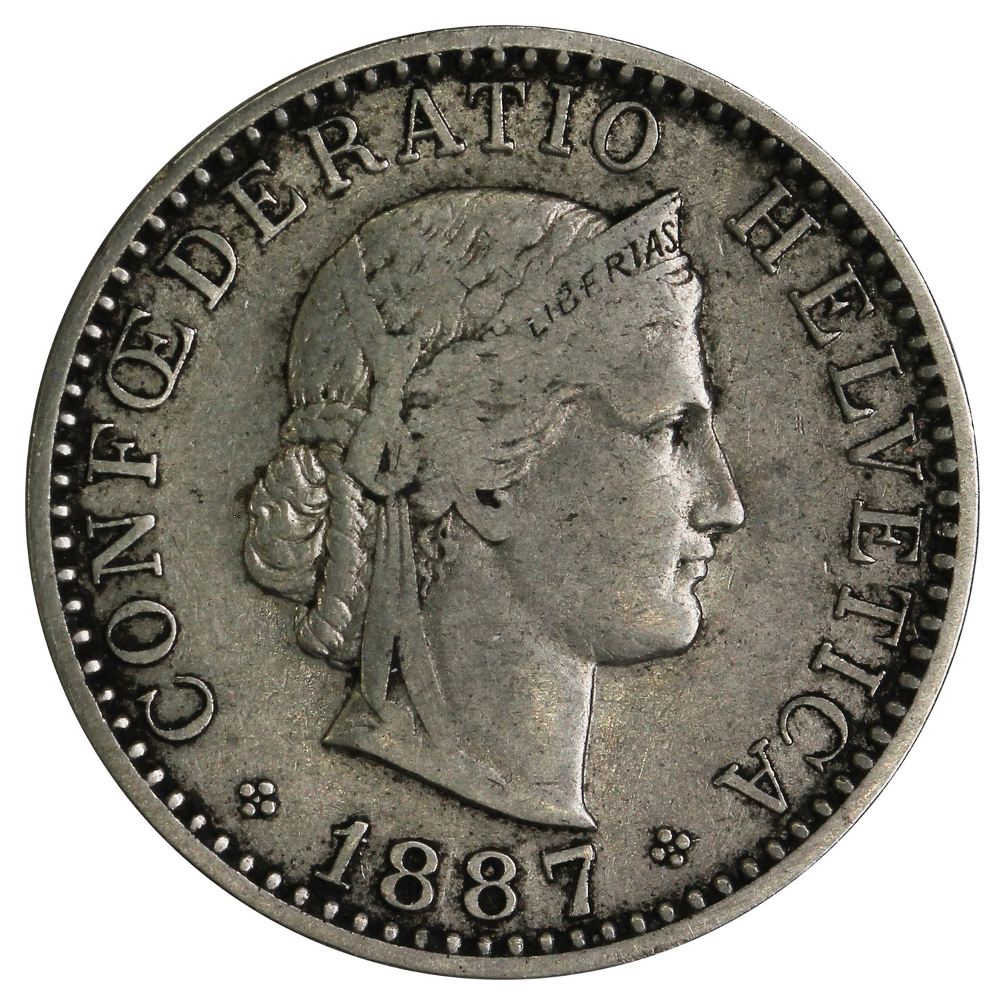 Switzerland 1887B 20 Rappen Very Fine (VF20)