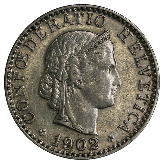 Switzerland 1902B 20 Rappen Extra Fine (EF40)